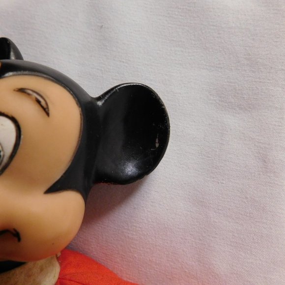 Vintage Mickey Mouse Bean Bag Toy Walt Disney Productions Made In Japan 1950's - Picture 6 of 14